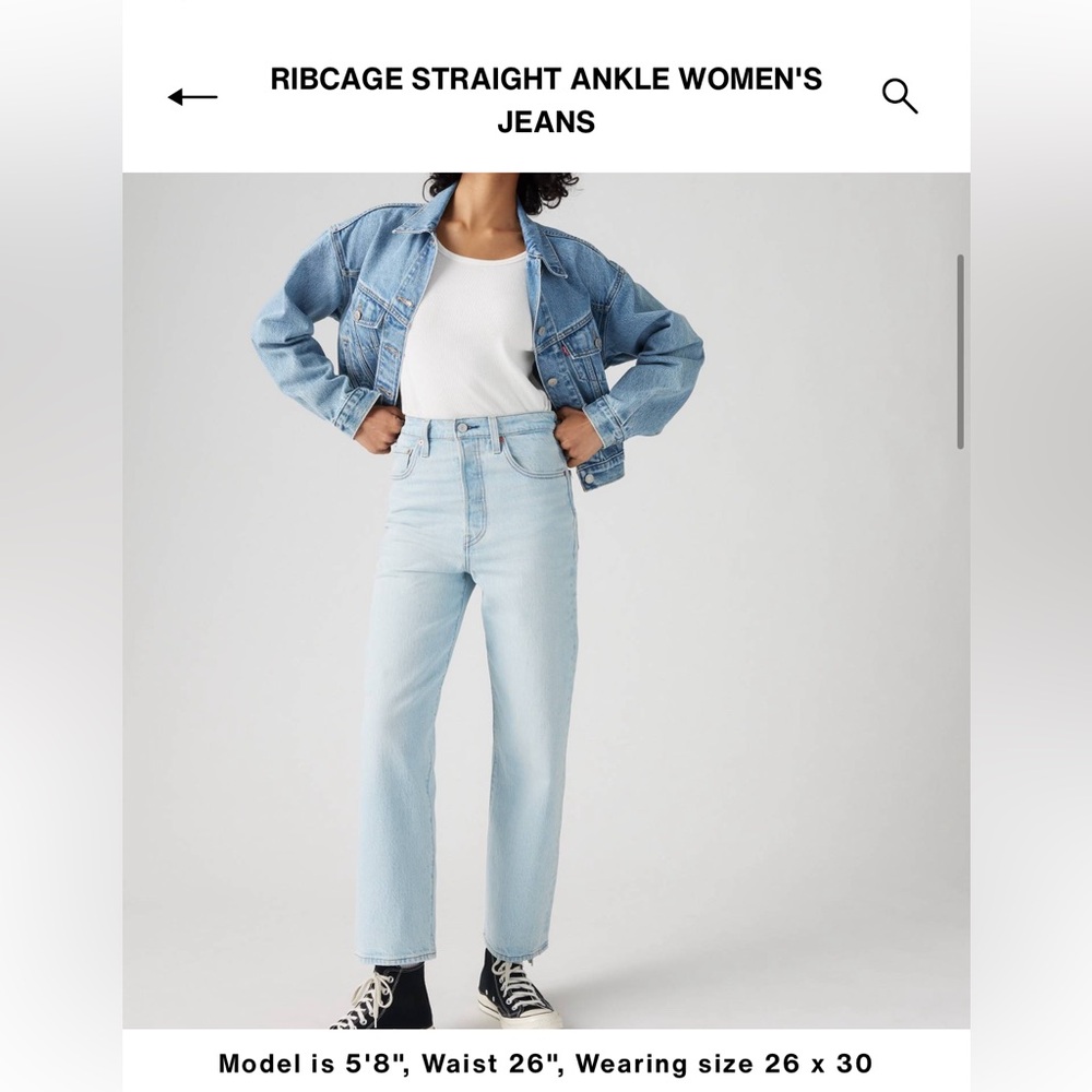 Levi’s Ribcage Straight Ankle, 29